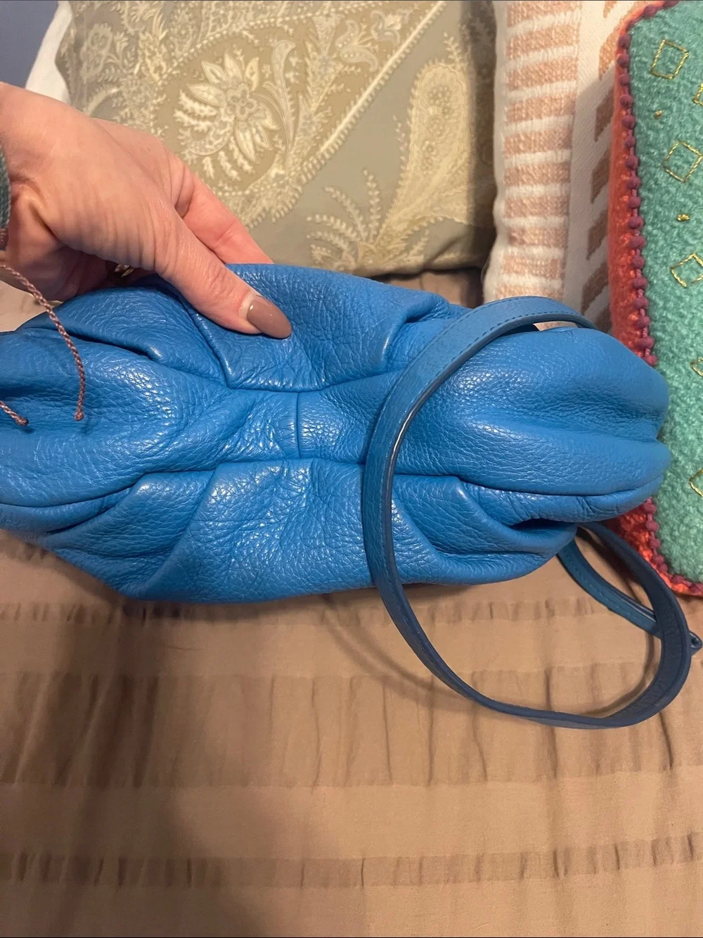 Marc by Marc Jacobs Blue Pebbled Leather Hobo